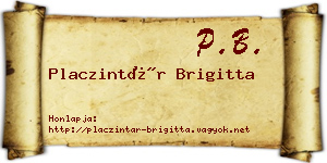 Placzintár Brigitta névjegykártya